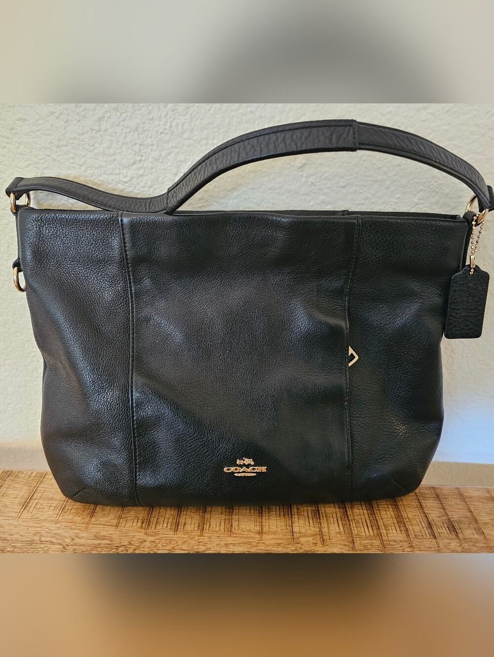 Coach Black Leather Tote Bag - Classic Women's Carryall
